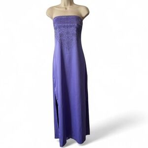 Vintage Y2K Rampage Purple Satin Beaded Gown